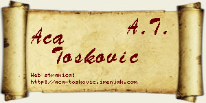 Aca Tošković vizit kartica